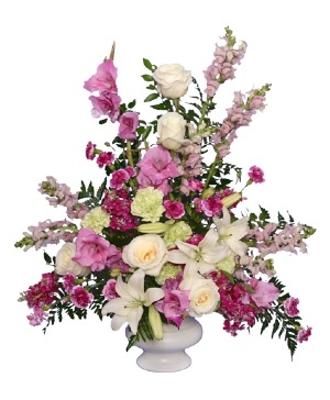 MAGENTA SUNSET URN Funeral Flowers