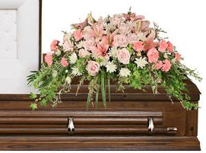 SOFTLY AT REST Casket Arrangement