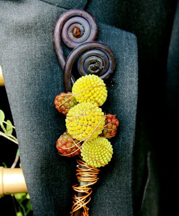 Sunshine Billy Ball Boutonniere in Amarillo, TX | Fleurish Designs